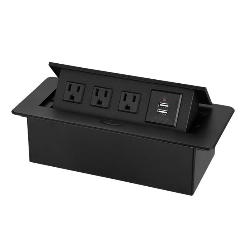 Damping Pop-up Power Socket Charging USB Socket Multi Functional Embedded Desktop Hidden Socket