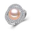 FEEYOO Natural Freshwater Pearl Rings For Women Girls Classic Adjustable Size Ring Party Jewelry