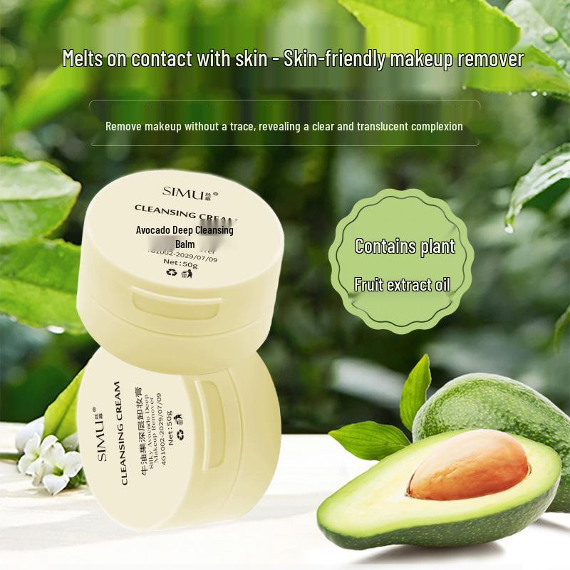 Silk Avocado 3-in-1 Deep Cleansing Makeup Remover Balm for Eyes, Lips, and Face