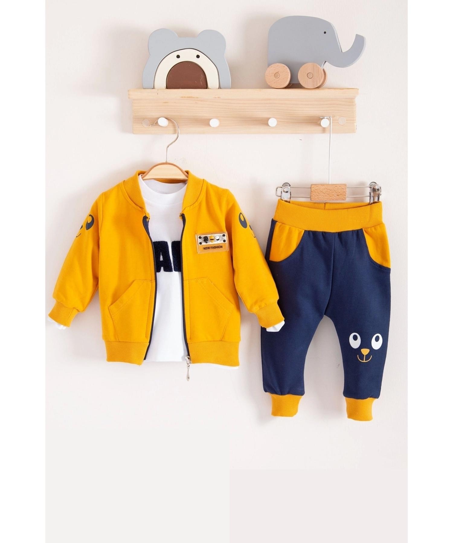 

Новый модный комплект из 3 комплектов кардигана из 100% хлопка для мальчика