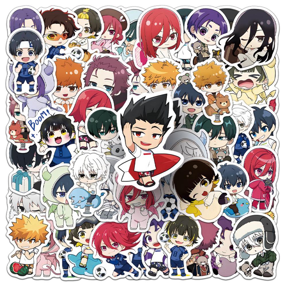 10/30/50pcs Cute Cartoon Football Anime Blue Lock Stickers Manga Decals DIY Laptop Motorcycle Phone Waterproof Sticker Kids Toys
