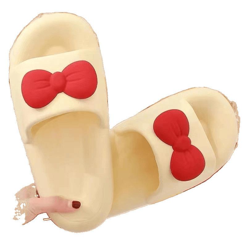 Slippers women wear cute cartoon thick bottom super soft indoor home bathing non-slip and cool slippers women in summer