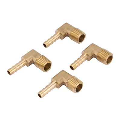 4 Stück Messing Außengewinde Winkel Schlauchanschluss Tülle G14" 6mm