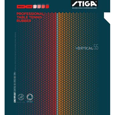 STIGA Tischtennisbelag High Grain Belag Vertical 55 Rot Dünn 1710550513