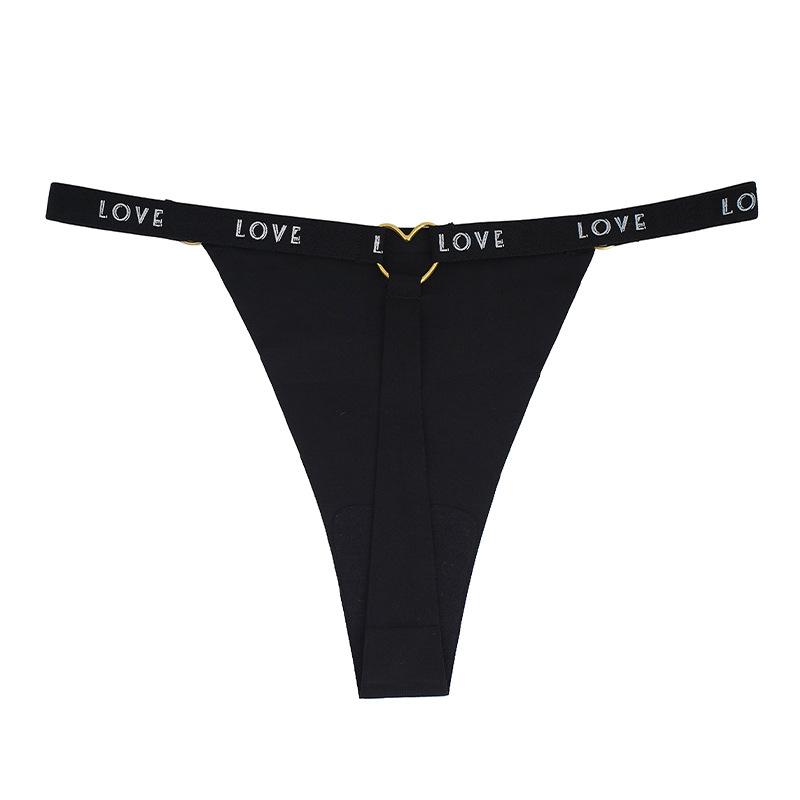 Ultracienkie bezszwowe stringi z literami dla kobiet Seksowne niewidoczne elastyczne niskie w pasie Szybkoschnąca oddychająca bielizna Miękkie wygodne niewidoczne majtki