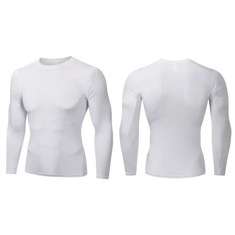 Men's Compression Shirts Long Sleeve Base-Layer Quick Dry Workout T Shirts Sports Running Tops for Gym Fitness Muscle Training