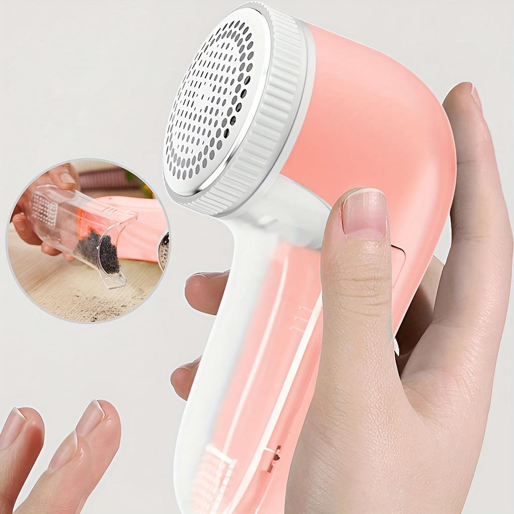 Portable Hair Remover, USB Powered Pink Lint Brush for Clothes