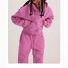 Fall and Winter Women's Hooded Long Sleeve Tops Sweatshirt Long Pant Suit