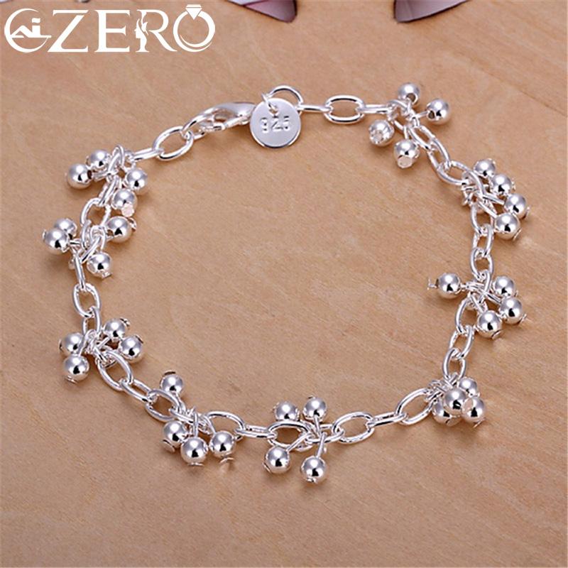 

Красивые серебряные браслеты 925 пробы, красивые для свадьбы, женские браслеты-цепочки, подвески, бусины, модные, великолепные ювелирные изделия оптом белый