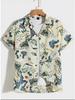 Camicia Casual da Uomo a Maniche Corte a Righe Primavera 2025