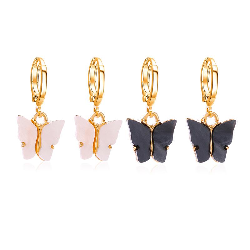 Korean Acrylic Butterfly Earrings: Colorful, Fresh, Sweet Fashion