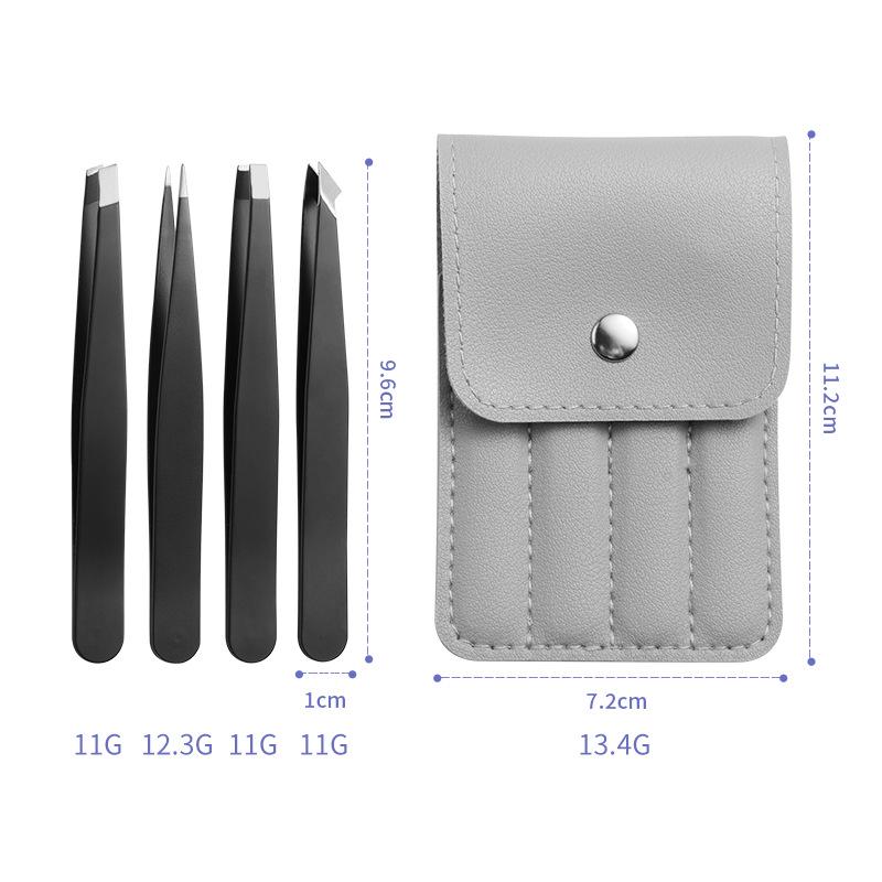 Flat-Tipped Multi-Use Tweezers for Hair and Beard Removal, Eyebrow Plucking, and False Eyelash Clipping