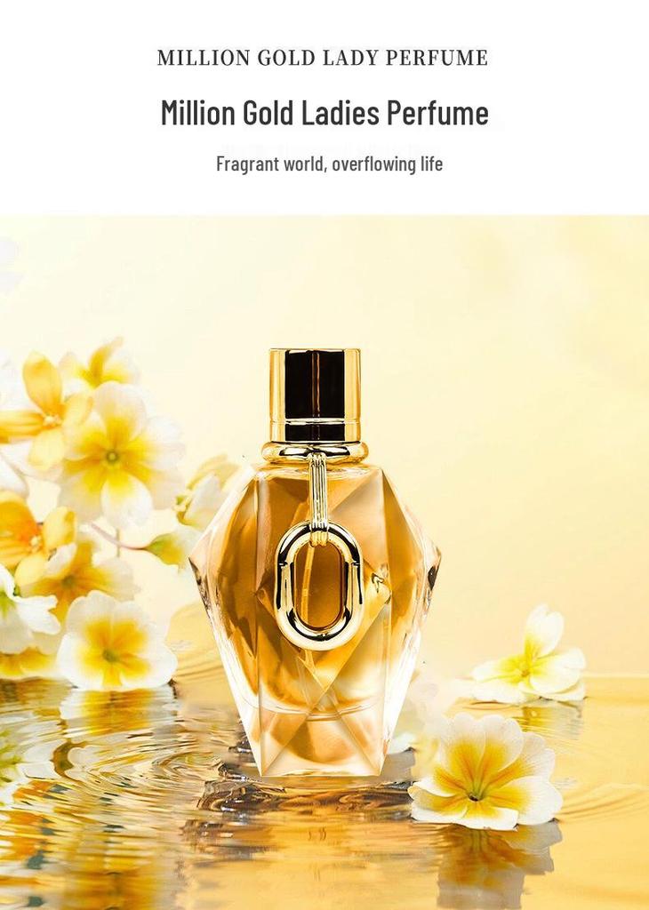 Women's Golden Million Perfume: Long-lasting Floral Woody Scent, Fresh Niche Fragrance