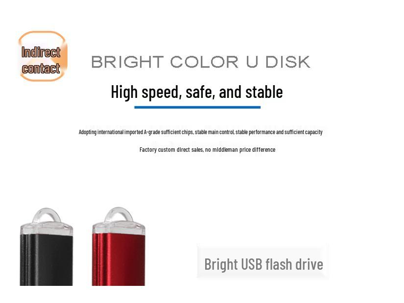 Multi-Color USB Flash Drive - 128MB To 4GB, Metal Design, Encrypted, Perfect for Gifts