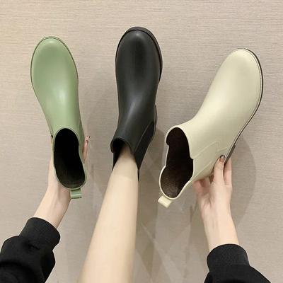 Moda Nuove Scarpe da Pioggia da Donna Scarpe Slip-on Scarpe da Acqua Antiscivolo Stivali da Pioggia da Donna Moda Scarpe da Donna Outdoor Botas Feminino