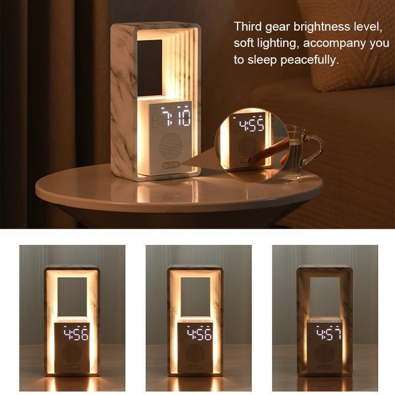 Simulated Sunrise Wake-up Alarm Clock White Noise Sleep Sound System Small Night Light High Aesthetic Bedside Table Lamp