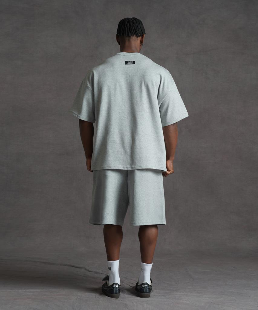 PHERMENON Oversized P Short Sleeve T-Shirt - Gray