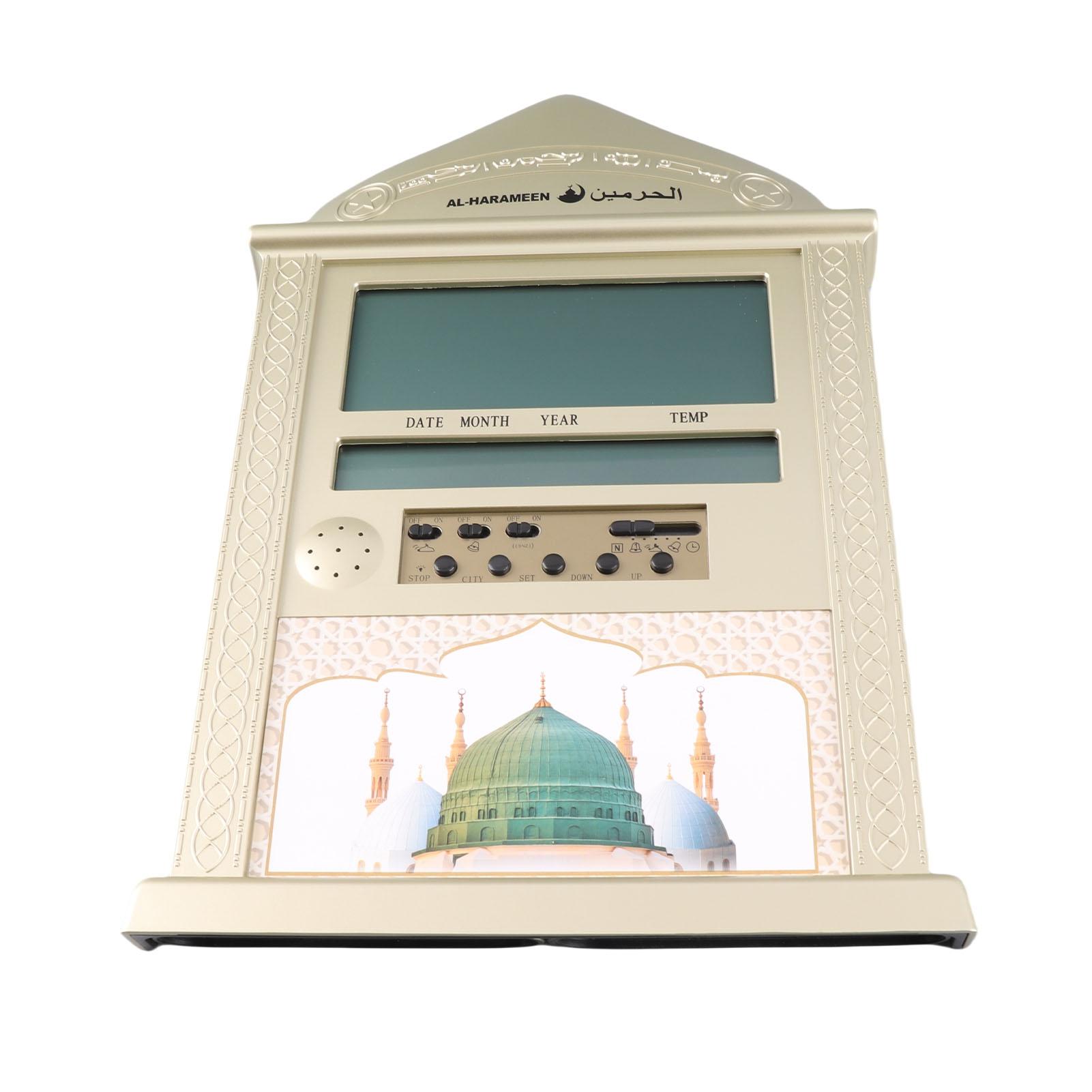 Цифровые Азан Часы Мечети Календарь Будильник Многофункциональные Настенные Часы для Домашнего Декора