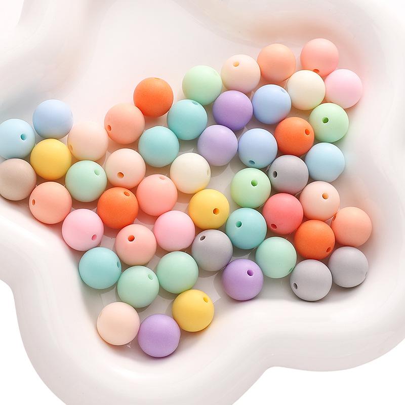 Handmade Beads 6-16mm Acrylic Mixed Colors Mixed Batch Frosted Round Beads Handmade Diy Hand Stringing Beads Jewelry Accessories Material Package