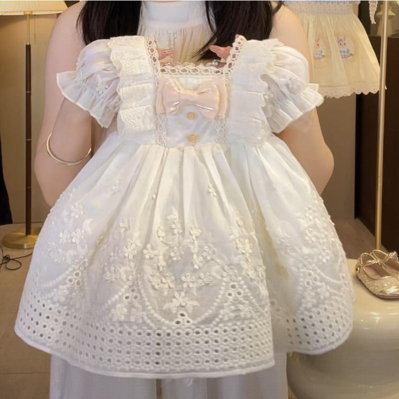 Girls French Lolita Princess Dress Summer Birthday Party Gown 80cm