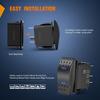 Waterproof Rocker Switch 7 Pin DPDT Toggle On-off-on 15a24v Double Light With Jumper Wires
