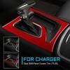 Real Carbon Fiber Gear Shift Panel Cover For Dodge Charger 2015-2016-2017-2018-2019-2020 Interior Trim Sticker Auto Accessories