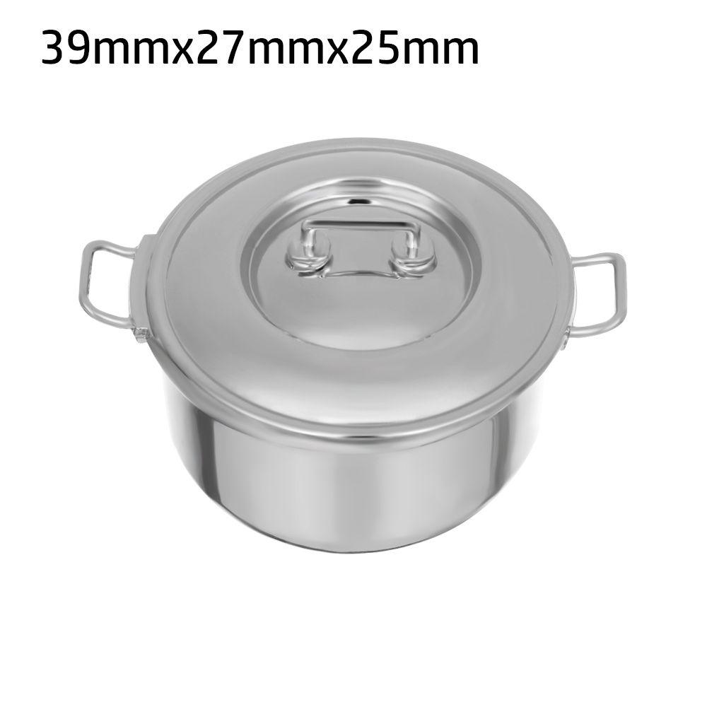Kitchenware Kitchen Cooking Toys Miniature Soup Pot Mini Cookware With Cover Dollhouse Accessories