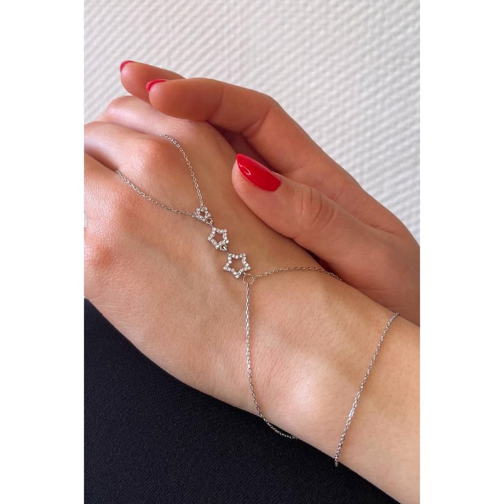 925 Sterling Silver Row Stars Ahmeran - 45099900