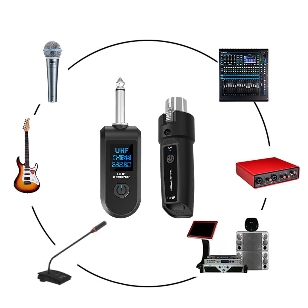 Wireless Microphone Converter Rechargeable XLR Transmitter and Receiver Microphones Wired To Wireless System for Wired Mic