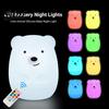 Night Light Rechargeable Touch Control Dimmable Rabbit/Bear Table Lamp Shape LED Desk for Bedroom