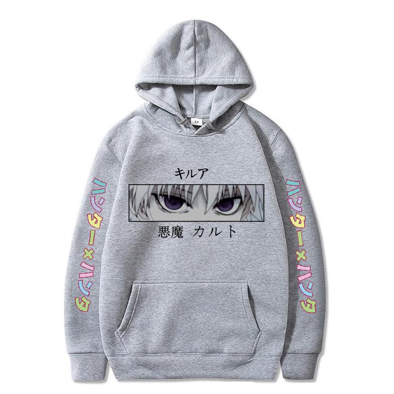 Autumn Winter Hunter Hisoka Kurapika Hoodies Women Killua Zoldyck Devil Eye Sweatshirts Unisex Anime Hxh Hoody Tops