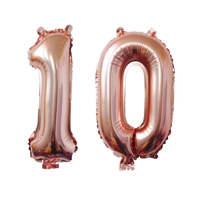 32 Zoll Gold Silber Zahlen Folienballons 10 20 30 40 50 60 70 80 90 Jahre Alt Kind Erwachsener Geburtstag Jubiläum Party Dekoration