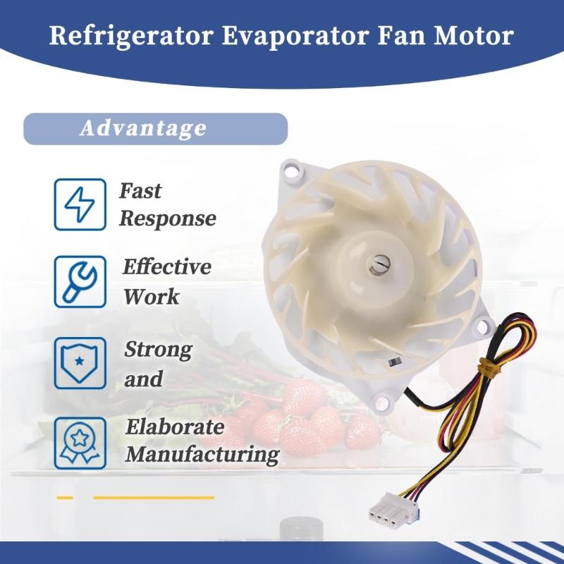 Quiet Refrigerator Evaporator Fan Motor for EAU64824806 Freezer Replacement Part Fridge Condenser Fan Motor Accessories