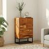 5 Drawer Chest of Drawers in Natural Finish 55 x 30 x 90 cm Solid Acacia Wood