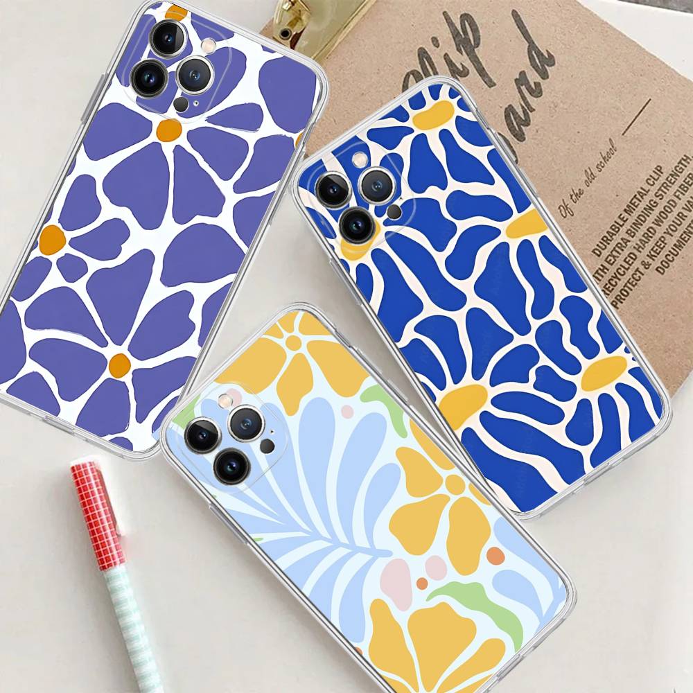 Abstract Flower Market Phone Case For IPhone 11 13 16 12 17 14 15 Pro Max Plus Soft Clear Back Cover Coque