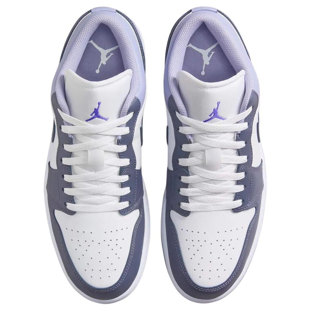 Jordan Air Jordan 1 Anti Slip Wear Resistant Low Top Vintage Basketball Shoes Men's Purple White Jordan 553558-145