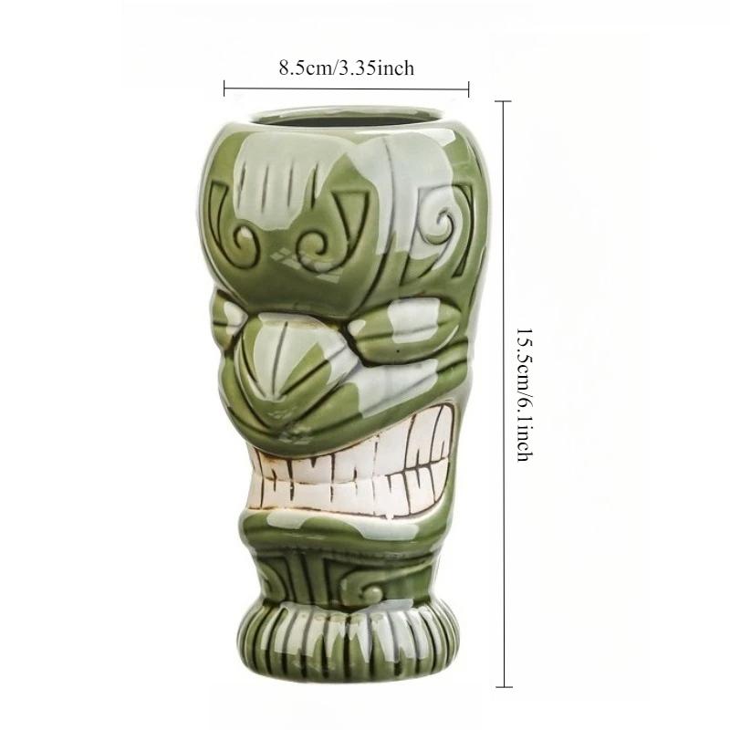 Creative Ceramic Cup TIKI Cup Bar Playing Cards Witch Doctor Statue Hawaiian Cocktail Cup Personalized Wine Glass Best Gift Cup