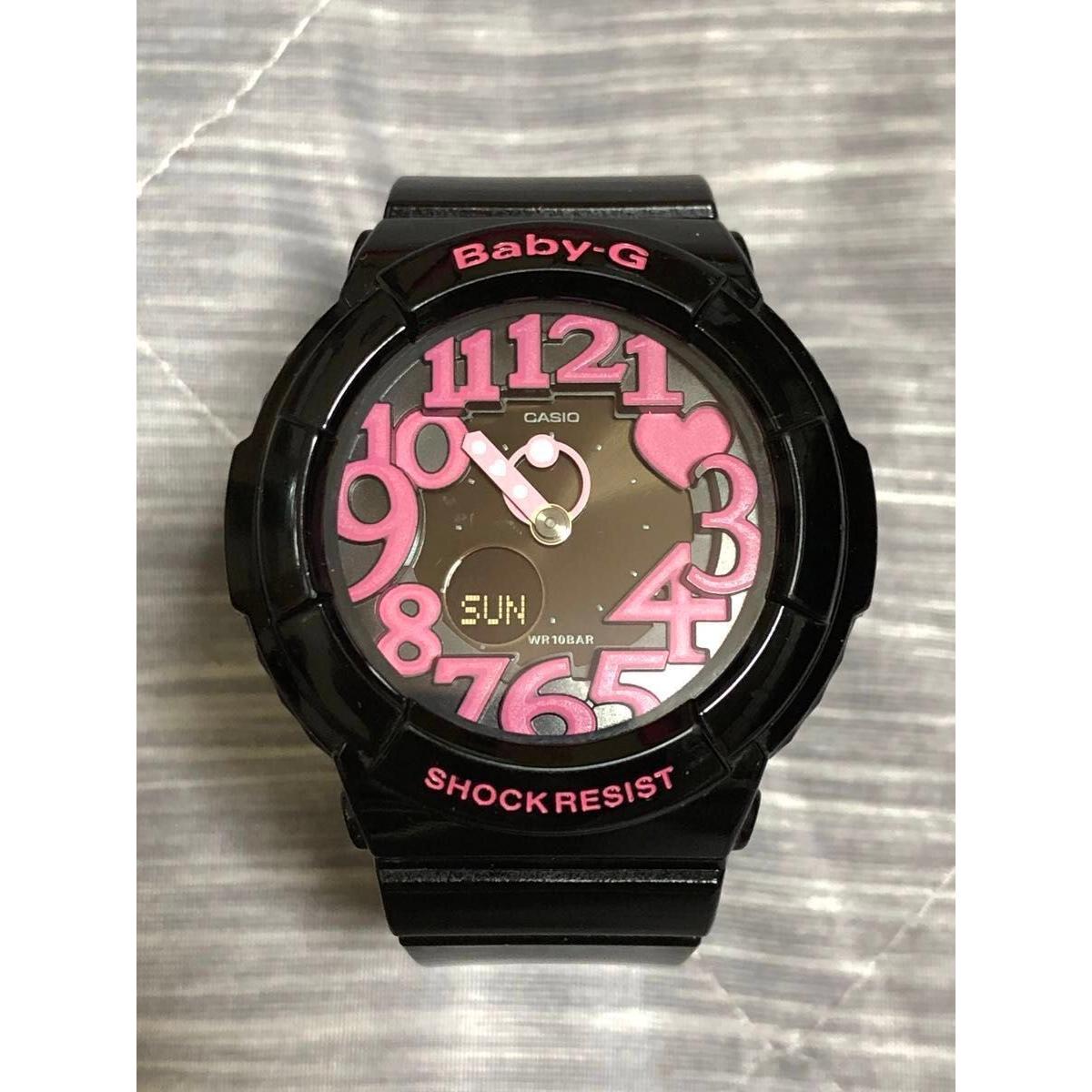 CASIO Baby-G BGA-130 Ana-Digi Black Pink Ladies