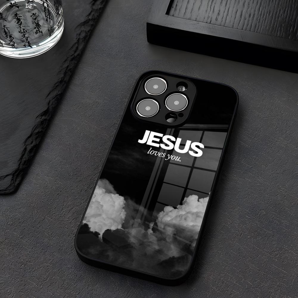 Funda de Teléfono de Vidrio con Versículo de la Biblia Cristiana para IPhone 12 17 15 14 13 16 11 Pro XS Max Plus Mini X XR E2020 Templado Coq