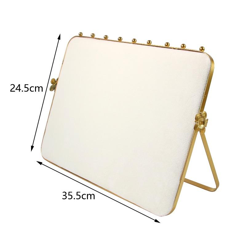 Creative combination jewelry display stand - metal, off-white suede jewelry rack for rings and necklaces