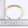 Nidin Luxury Braided Charm Open Cuff Men Women Stackable Bangles Jewelry Classic Gold Plated Vintage Adjustable Bracelets Gifts