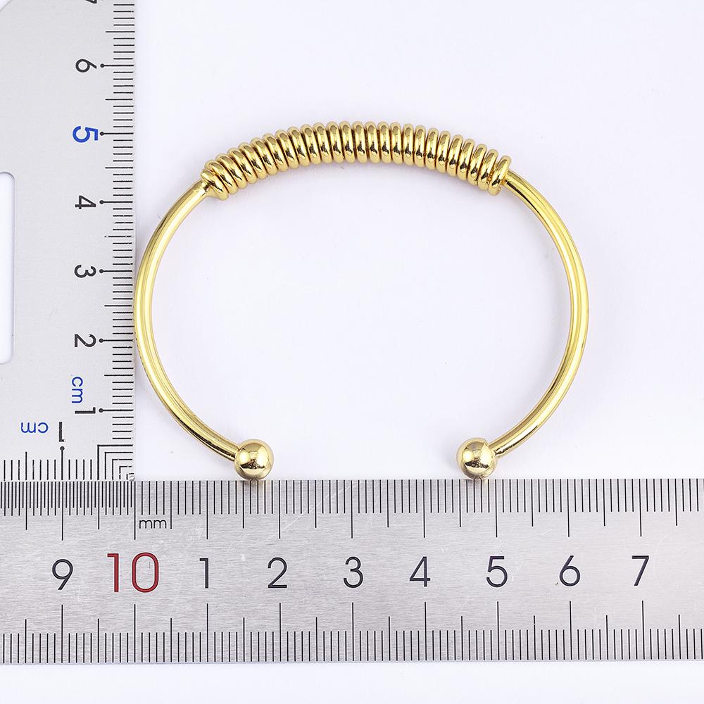 Nidin Luxury Braided Charm Open Cuff Men Women Stackable Bangles Jewelry Classic Gold Plated Vintage Adjustable Bracelets Gifts
