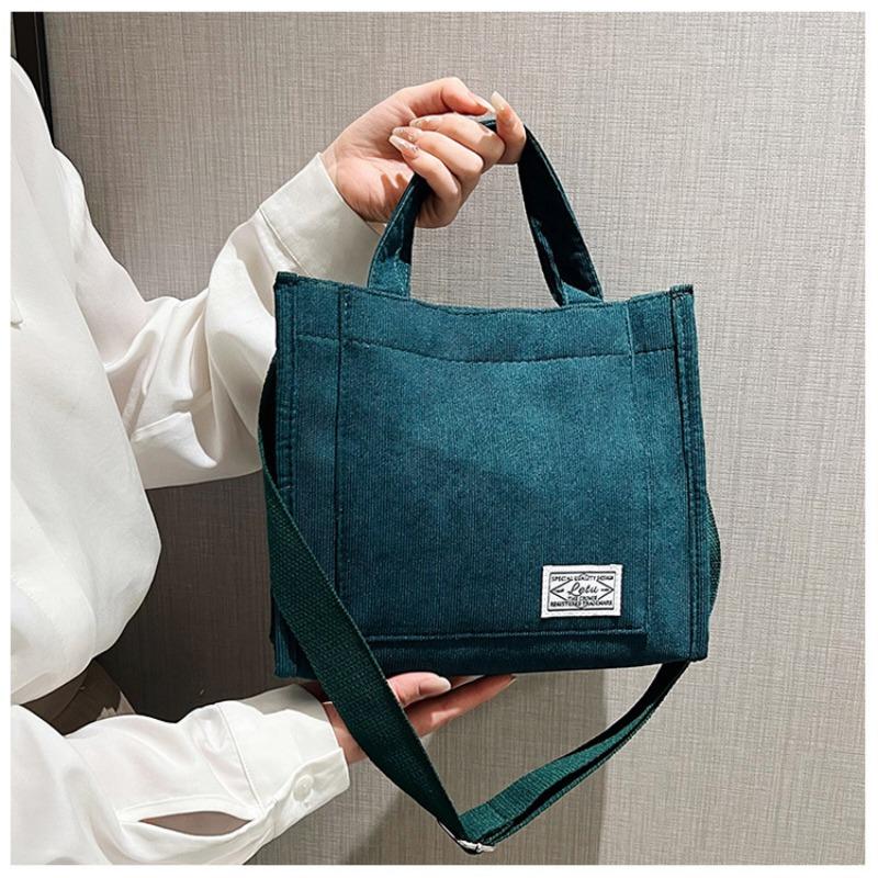 Chic Corduroy Winter New Handheld Bag Mini Square Bag Korean Women Shoulder Crossbody Bag