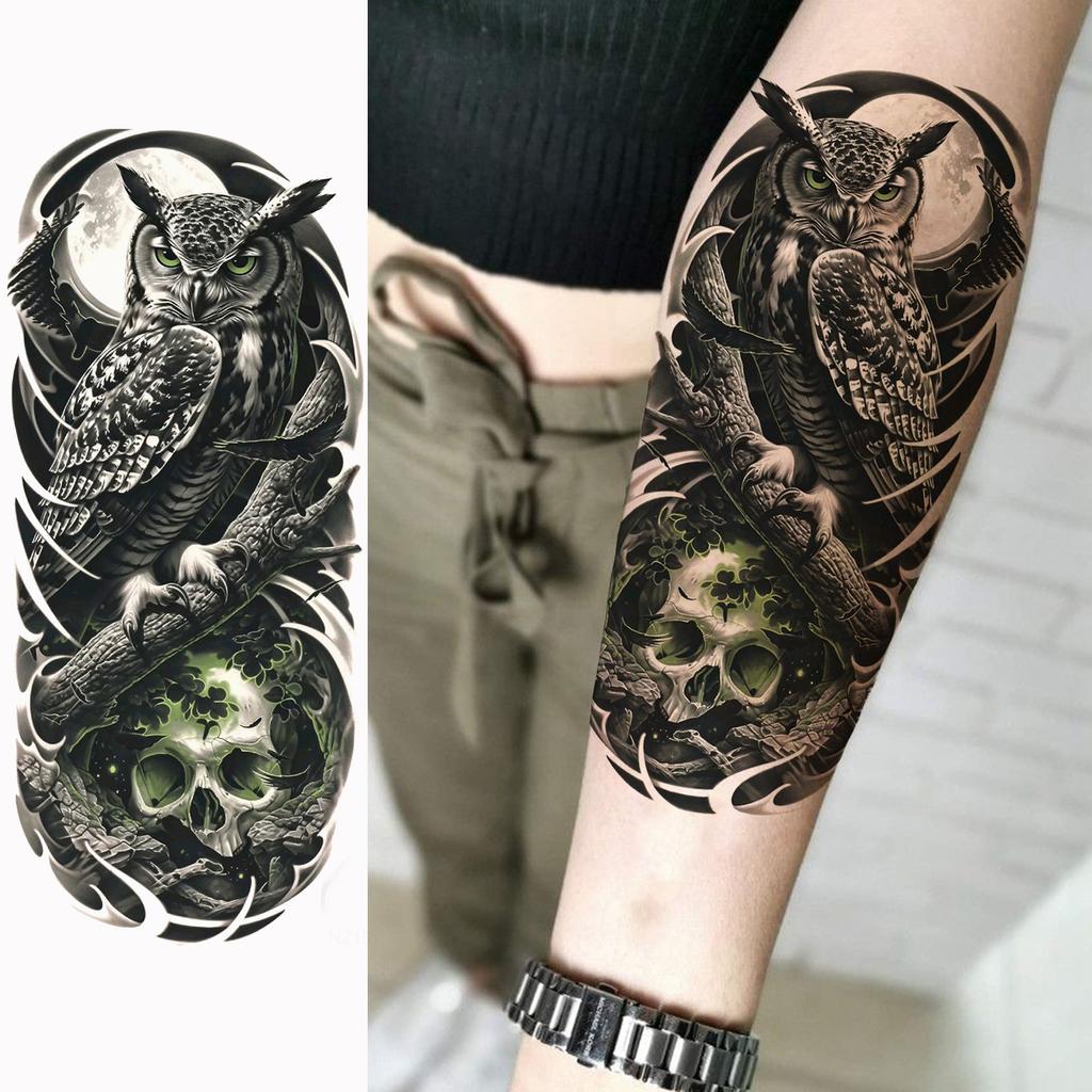 1 Foglio Tatuaggi Temporanei Creativi Cool Leone Lupo Aquila Per Uomini Donne Adulti, Tatuaggi Finti Temporanei Impermeabili a Lunga Durata
