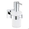 GROHE QuickFix - Start Cube - Distributeur de savon avec support - Finition Chromée 41098000 (à visser ou à coller)