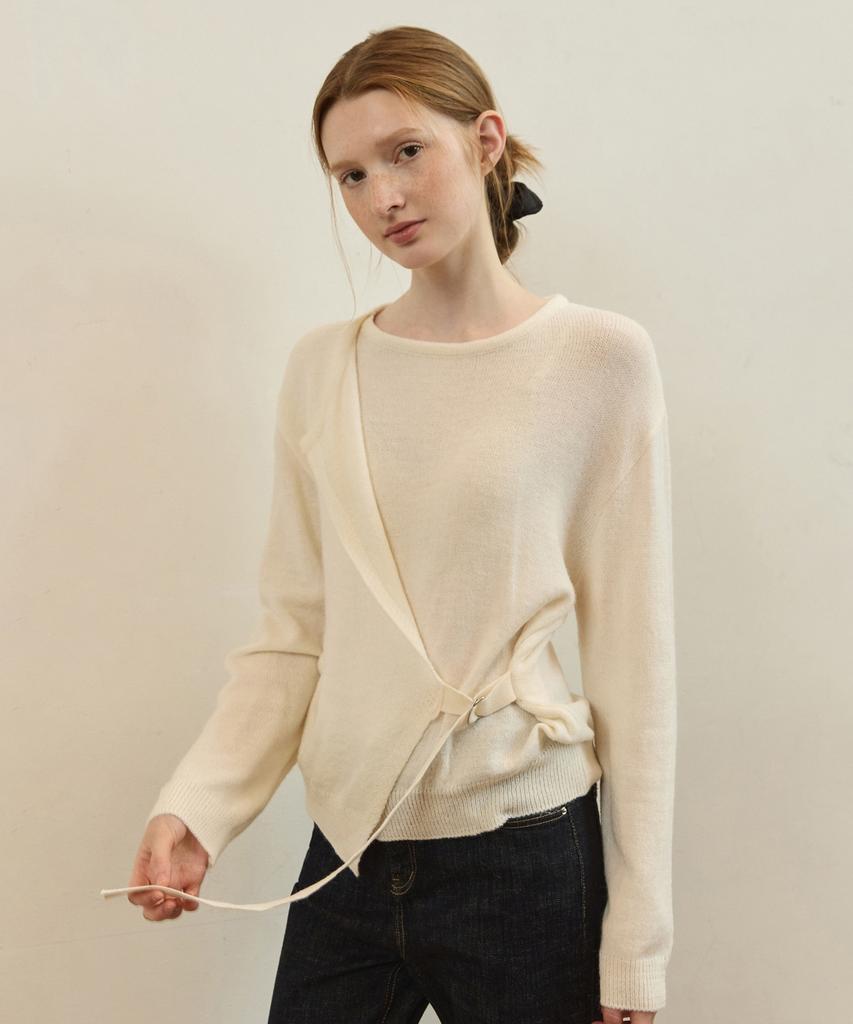ADAUL Bouckle Lap Modern Knit - Ivory