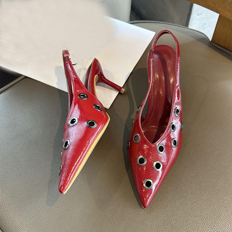 Fashion Big Size 43 Fashion Metal Women Pumps Heels Shoes New In 2025 Female Pointed Toe Footwear Party Ladies Thin High Heels Shoes