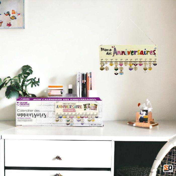 Calendrier de l'Avent - GRAINE CREATIVE - Bois - Violet - 42 x 12 cm