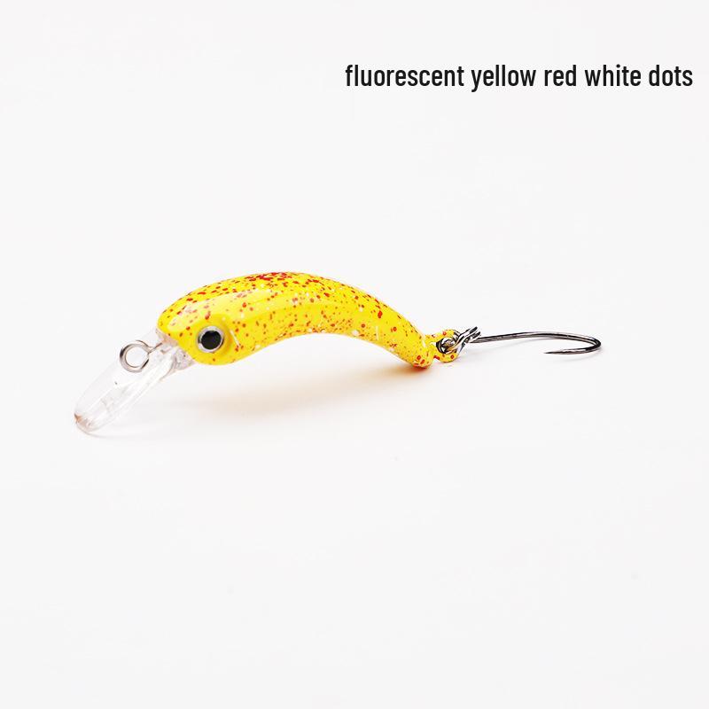 

Воблер-миноу 3,7 см с одинарным крючком и большим глазом, черный никель