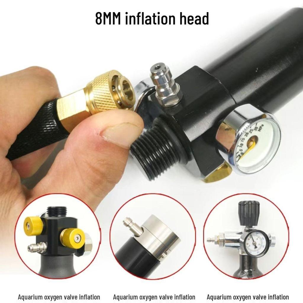 Průmyslová vysokotlaká nafukovací láhev Ruční vzduchová pumpa, přizpůsobitelná do 30MPa-40MPa